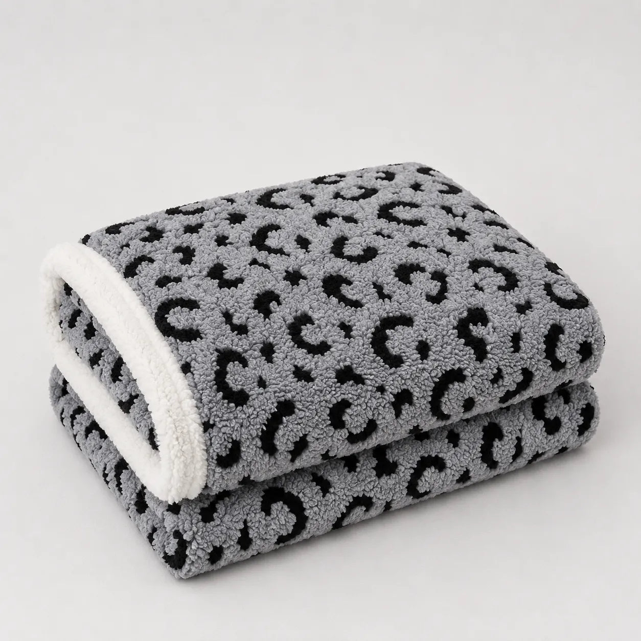 Plaid léopard gris