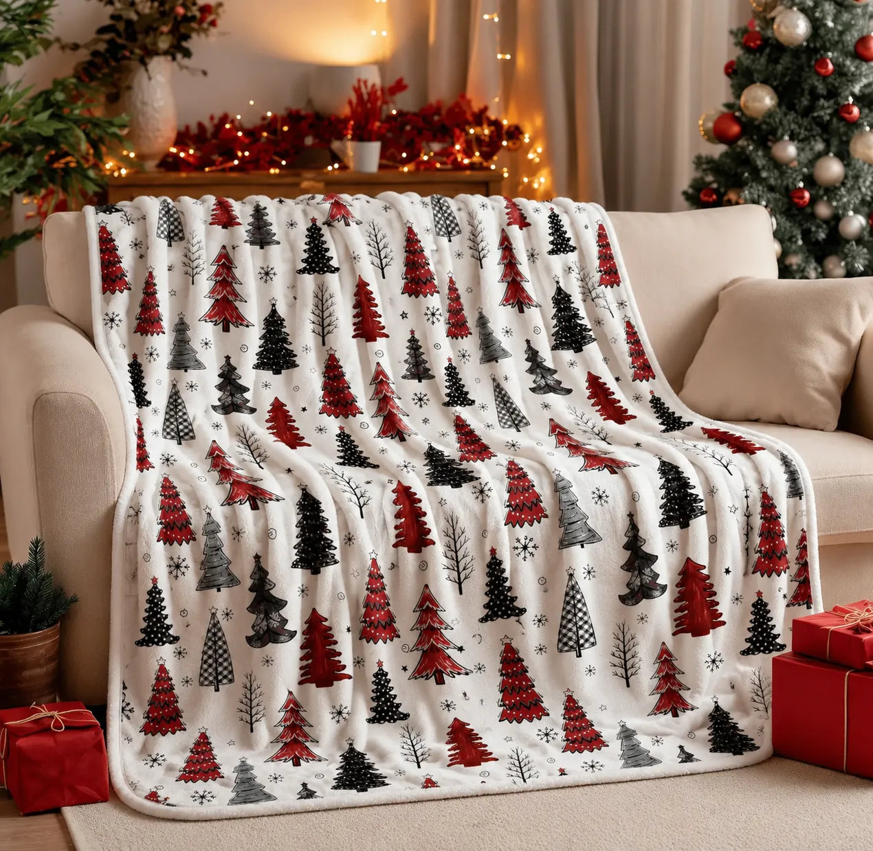 Plaid canapé Noël