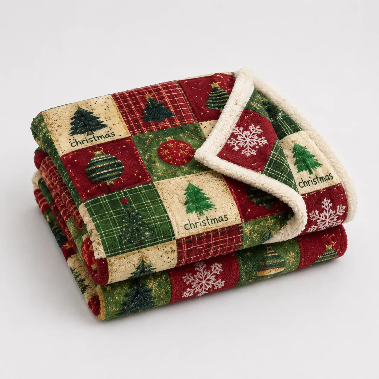 Plaid patchwork Noël