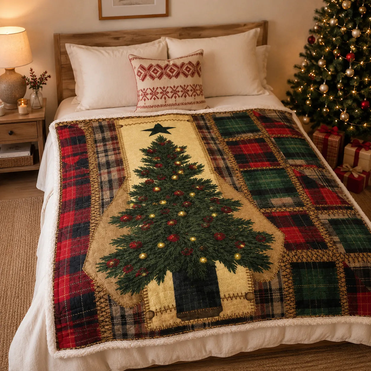 Plaid sapin de Noël