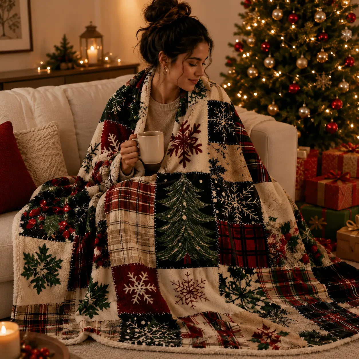 Grand plaid de Noël