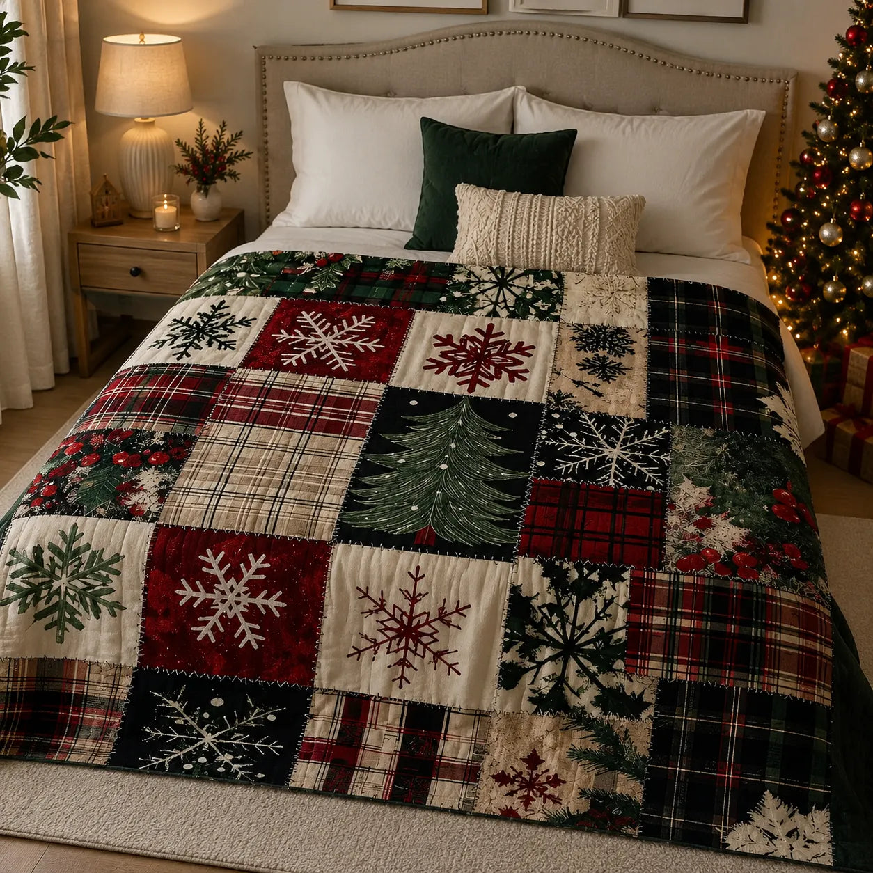 Grand plaid de Noël