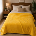 Plaid canapé jaune