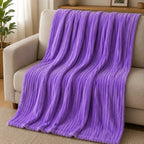Plaid canapé violet