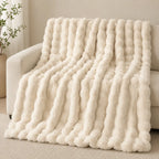 Plaid cocooning blanc