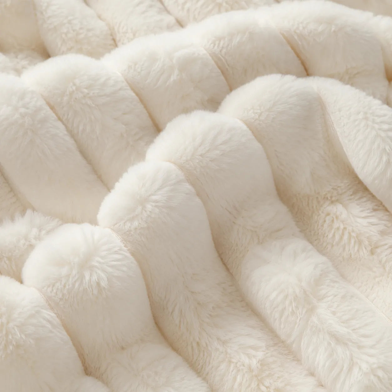Plaid cocooning blanc