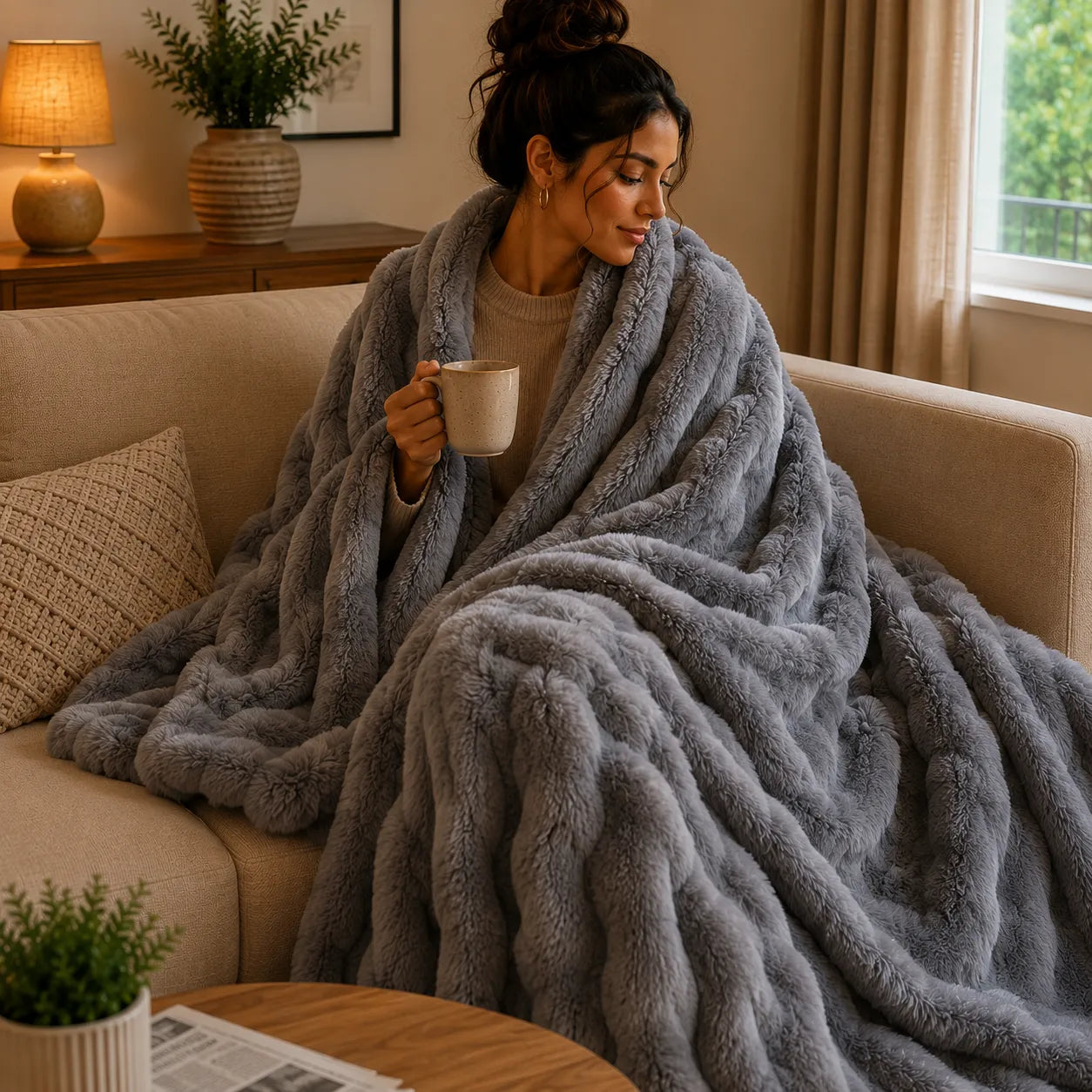Plaid cocooning doux