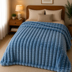 Grand plaid bleu