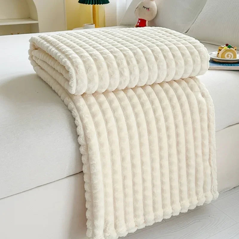 Grand plaid blanc