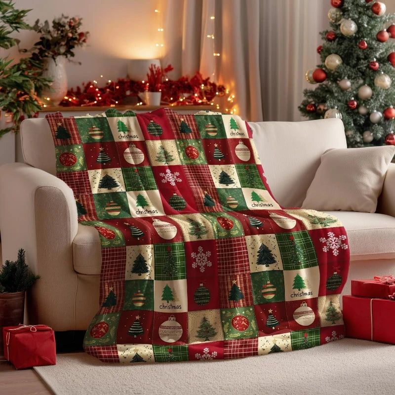 Plaid patchwork Noël
