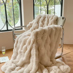 Plaid cocooning blanc