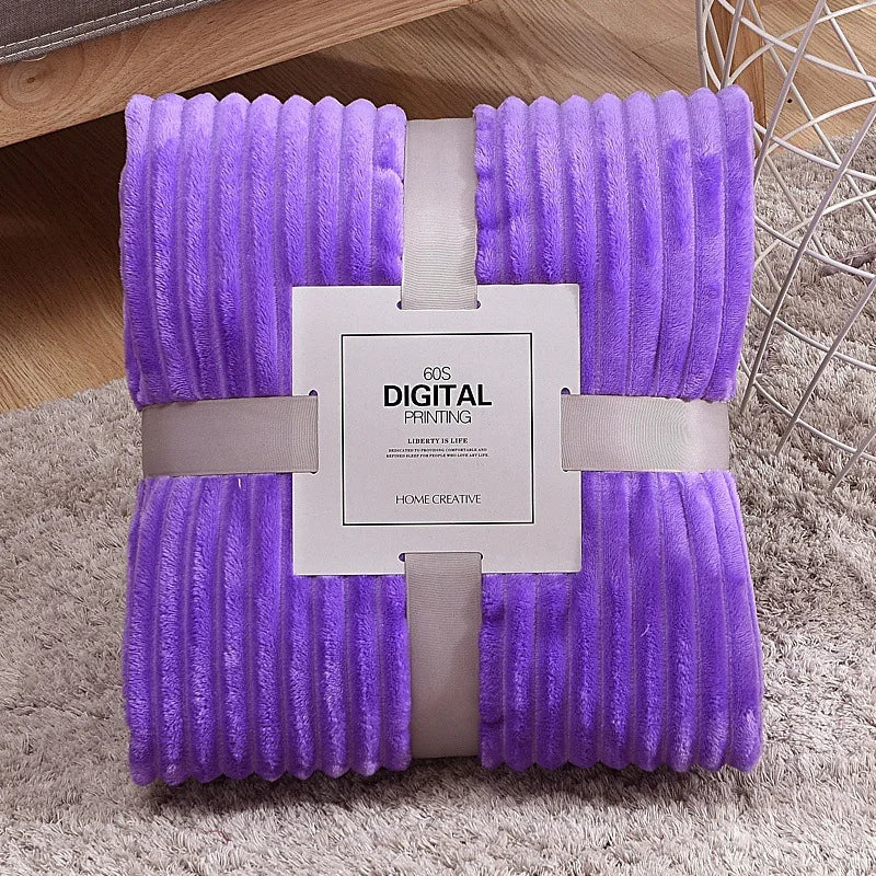 Plaid canapé violet