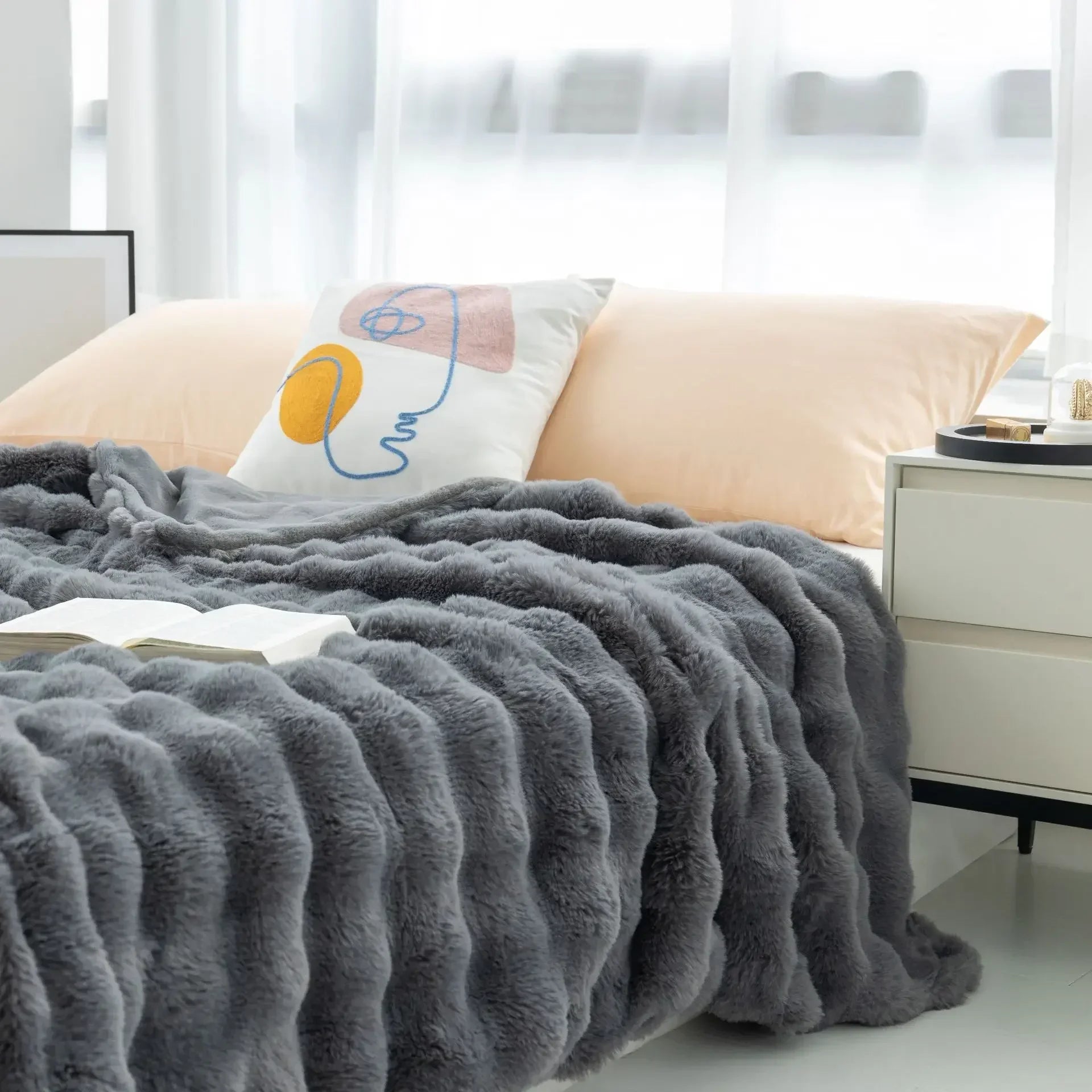 Plaid cocooning beige