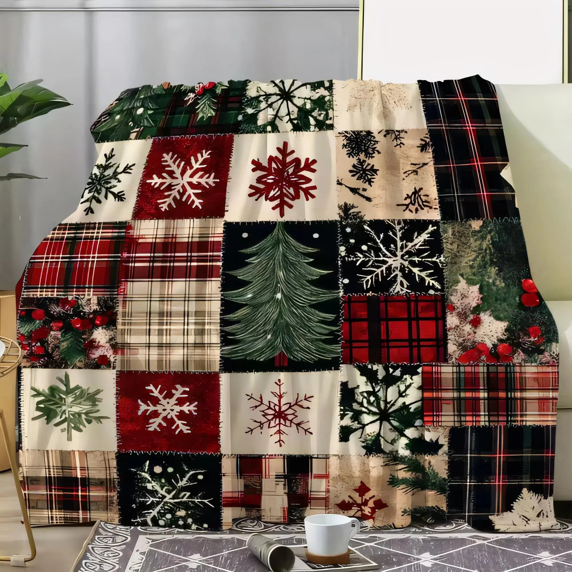 Grand plaid de Noël
