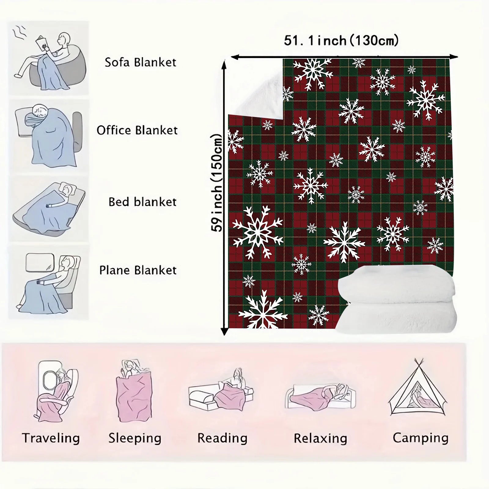 Plaid chaud Noël